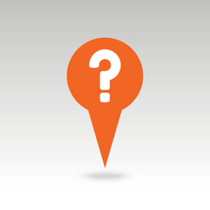 Question mark pin map icon. Map pointer. Map markers. Vector illustration EPS10